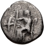 Hemidrachm Mantineia obverse image