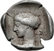Obol, Greece (ancient), 425 BC - 375 BC reverse image