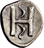 Obol, Greece (ancient), 350 BC reverse image