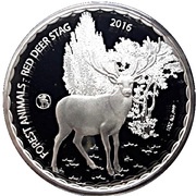 1000 Francs CFA Red Deer Stag, Burkina Faso, 2016 reverse image