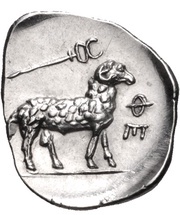 Obol, Greece (ancient), 370 BC - 340 BC reverse image