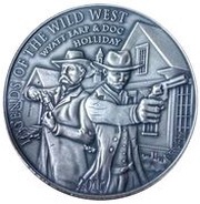1000 Francs CFA Wyatt Earp and Doc Holliday, Burkina Faso, 2016 reverse image