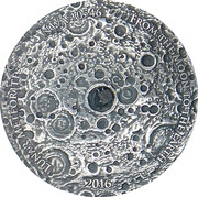 1000 Francs CFA Lunar Meteorite, Burkina Faso, 2016 reverse image
