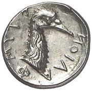 Obol, Greece (ancient), 350 BC reverse image
