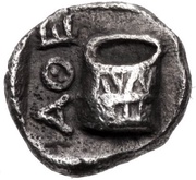 ⅜ Obol, Greece (ancient), 400 BC - 353 BC reverse image
