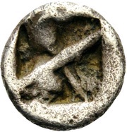 Obol, Greece (ancient), 545 BC - 515 BC reverse image