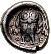Triobol, Greece (ancient), 449 BC reverse image