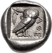 Tetradrachm, Greece (ancient), 474 BC - 465 BC reverse image