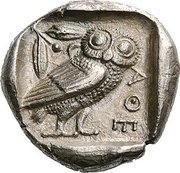 Tetradrachm, Greece (ancient), 455 BC - 449 BC reverse image