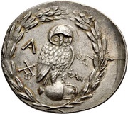 Tetradrachm, Greece (ancient), 162 BC - 161 BC reverse image