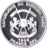 1000 Francs CFA The Sacred Crocodile obverse image