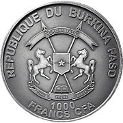 1000 Francs CFA The Parrot obverse image