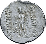 Tetradrachm - Eucratides II, Greece (ancient), 145 BC - 140 BC reverse image