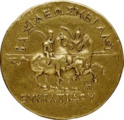 20 Staters - Eukratides I, Greece (ancient), 190 BC - 150 BC reverse image