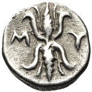 Obol, Greece (ancient), 400 BC - 375 BC reverse image