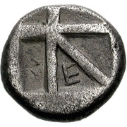 Obol, Greece (ancient), 500 BC - 480 BC reverse image