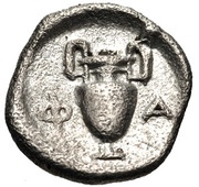 Obol, Greece (ancient), 400 BC - 300 BC reverse image