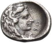 Obol, Greece (ancient), 395 BC - 338 BC reverse image