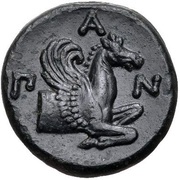Dichalkon - Paerisades I Panticapaeum, Greece (ancient), 320 BC - 310 BC reverse image