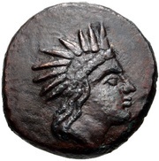 Dichalkon - Parisades IV Philometor Panticapaeum obverse image