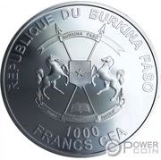 1000 Francs CFA Two Elephants obverse image