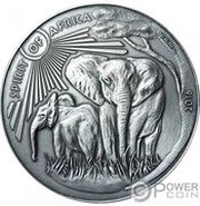 1000 Francs CFA Two young Elephants, Burkina Faso, 2016 reverse image