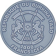 1000 Francs CFA Chameleon Eye obverse image