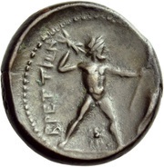Half Unit, Greece (ancient), 214 BC - 211 BC reverse image