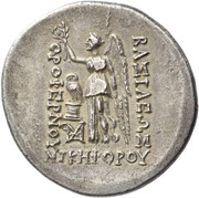 Tetradrachm - Orophernes Nicephorus, Greece (ancient), 160 BC - 156 BC reverse image