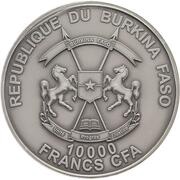 10 000 Francs CFA Smilodon Family obverse image
