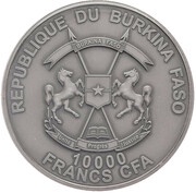 10 000 Francs CFA Saint Pope Pius X Death obverse image