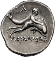 Drachm - Aglaophon, Greece (ancient), 250 BC - 190 BC reverse image
