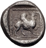 Trihemiobol, Greece (ancient), 490 BC - 470 BC reverse image