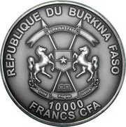 10 000 Francs CFA Saint John Paul II Death obverse image