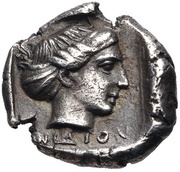 Diobol, Greece (ancient), 404 BC - 395 BC reverse image