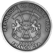 30 000 Francs CFA Smilodon Family obverse image