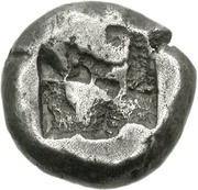 Drachm, Greece (ancient), 500 BC - 480 BC reverse image