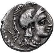 Obol, Greece (ancient), 380 BC - 375 BC reverse image