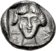 Obol, Greece (ancient), 440 BC - 390 BC reverse image