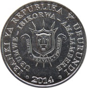 5 Francs Bucorvus leadbeateri obverse image