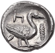 Obol, Greece (ancient), 400 BC - 300 BC reverse image
