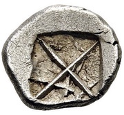 Obol, Greece (ancient), 550 BC - 500 BC reverse image