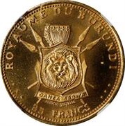 25 Francs - Mwambutsa IV 50th Anniversary reverse image