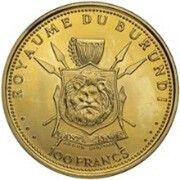 100 Francs - Mwambutsa IV 50th Anniversary reverse image