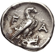 Hemidrachm - 107th-108th Olympiad, Greece (ancient), 352 BC - 348 BC reverse image