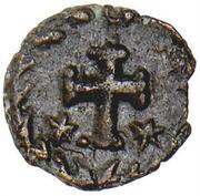 Nummus - Justinian I Rome; ✶♰✶ reverse image