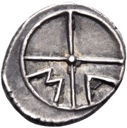 Obol, Greece (ancient), 200 BC - 121 BC reverse image