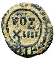 Nummus - Justinian I VOT XIIII; Carthage, Byzantine states, 540-541 reverse image