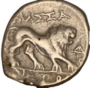 Tetrobol AK, Greece (ancient), 150 BC - 130 BC reverse image