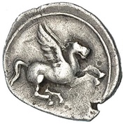 Obol Persephone; Pegasus reverse image
